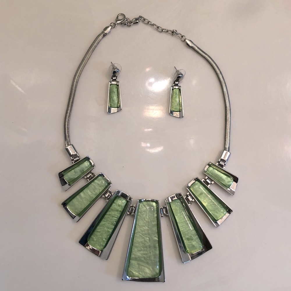 Refurbished 1940s necklace and earring set.